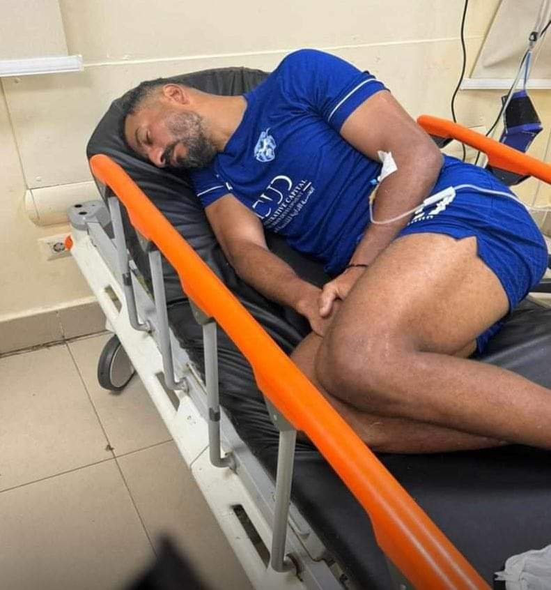 حسام عرفات لاعب بورفؤاد أثناء تواجده في المستشفي