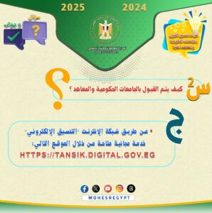 تنسيق القبول بالجامعات 