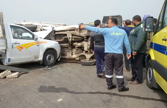 حادث تصادم ميكروباص