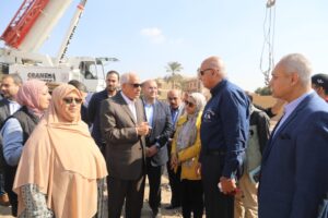 متابعة نسب تنفيذ مشروع تغطية ١.٥ كيلو بترعه المنصورية