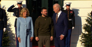 بايدن والسيدة الأولى فى استقبال رئيس اوكرانيا