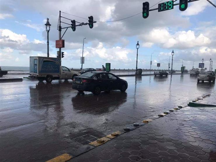 أمطار غزيرة في الإسكندرية