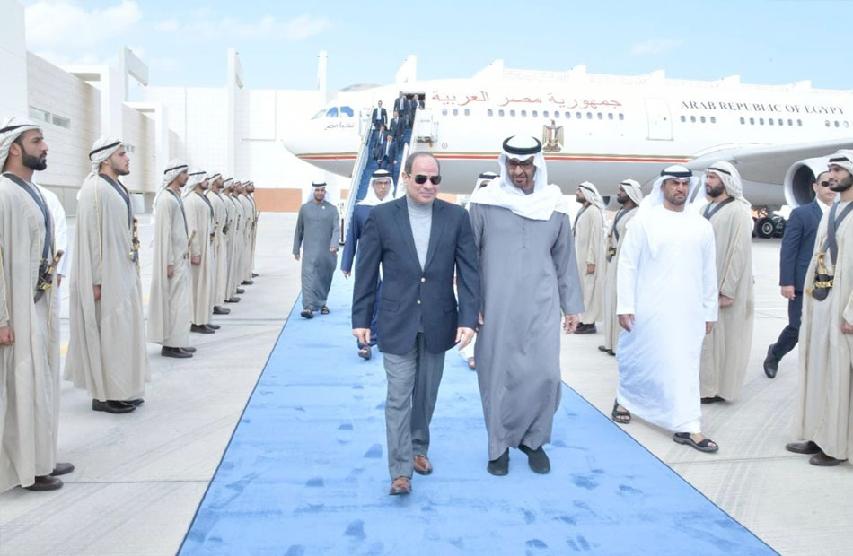 شاهد| وصول السيسي إلى الإمارات للمشاركة في «قمة أبو ظبي»