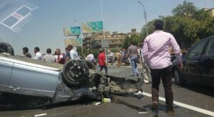 مصرع 5 أشخاص إثر حادث اصطدام سيارة بشجرة بمحور صلاح سالم