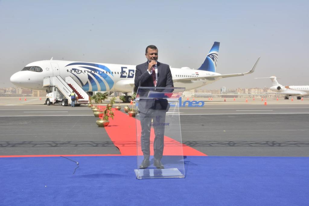 الطحطاوي : الطائرة الجديدة ايرباص  A321neo تتميز بانبعاثات واستهلاك أقل للوقود بنسبة 25%  مقارنةً بالجيل السابق من الطائرات