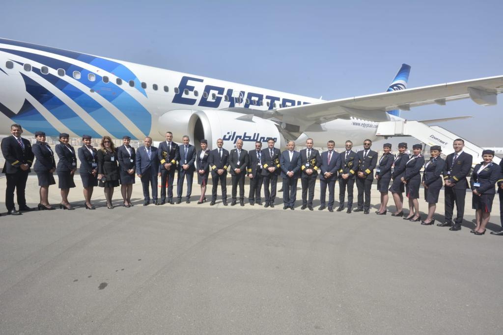 وزير الطيران يشهد مراسم تسليم أولى طائرات الشركة الوطنية مصر للطيران من طراز الإيرباص A321 NEO