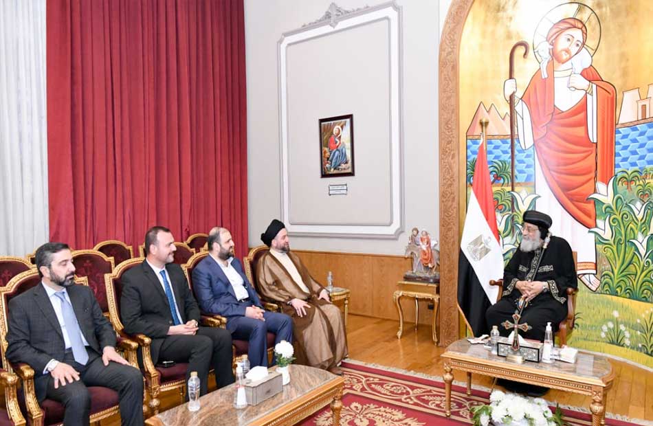 البابا تواضروس يلتقى برئيس تيار الحكمة العراقي :النزاعات تضعف المحبة
