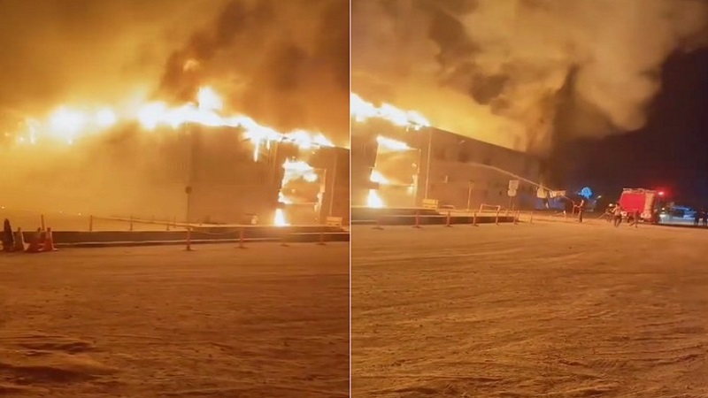   حريق ضخم في محطة للكهرباء بالبصرة بالعراق