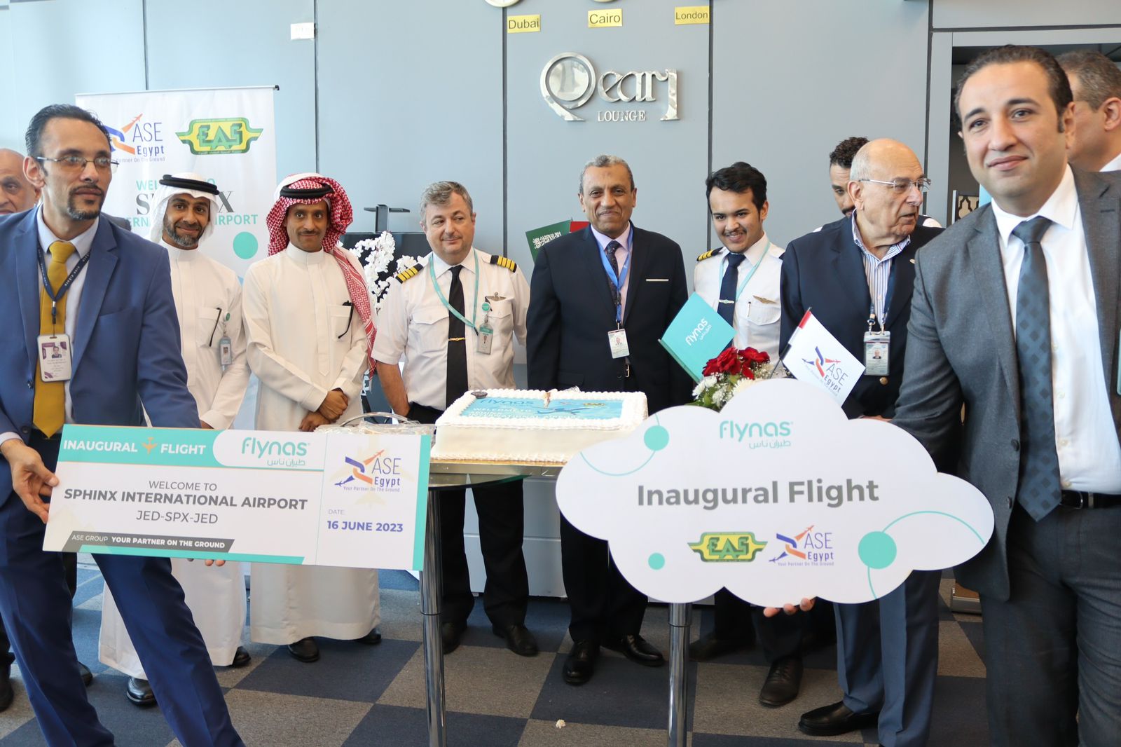 هبوط اول رحلة لطيران Fly Nas بمطار سفنكس الدولي