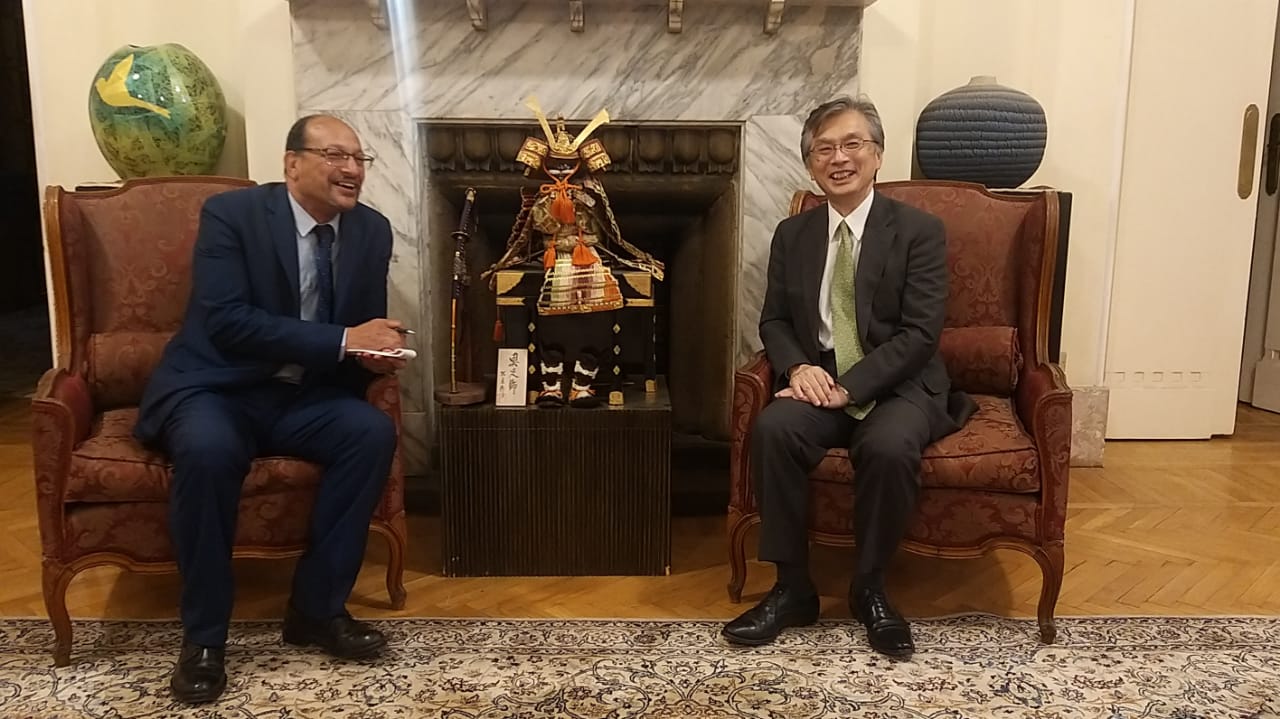 السفير اليابانى بالقاهرة يبحث مع جمعية كتاب البيئة والتنمية سبل التعاون لدعم خطط التنمية المستدامة 