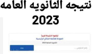 نتيجة الثانوية العامة