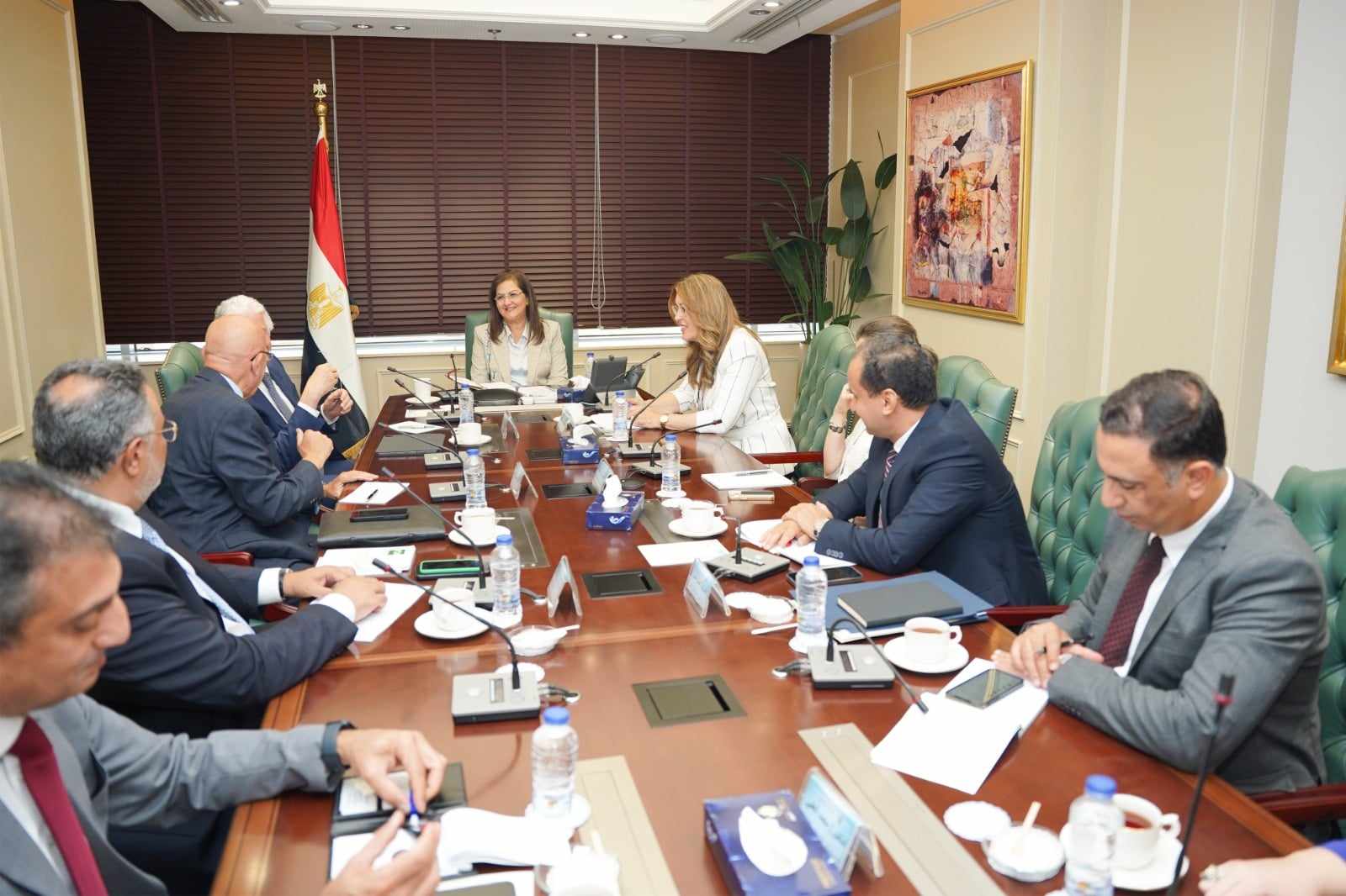 وزيرة التخطيط ورئيس مؤسسة التمويل الإسلامية يناقشان إنشاء أول أكاديمية للتصدير