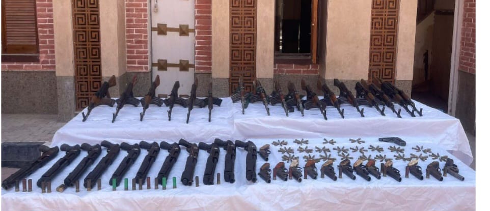 ضبط 28 بندقية خلال حملة أمنية بأسيوط