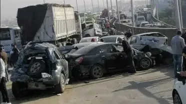 تصادم 7 سيارات