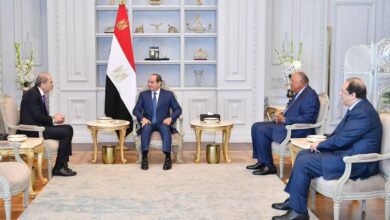 الرئيس السيسي مع وزير خارجية