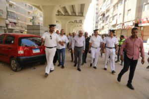 “راشد” يتابع أعمال التطوير أسفل محور عمرو بن العاص بالهرم