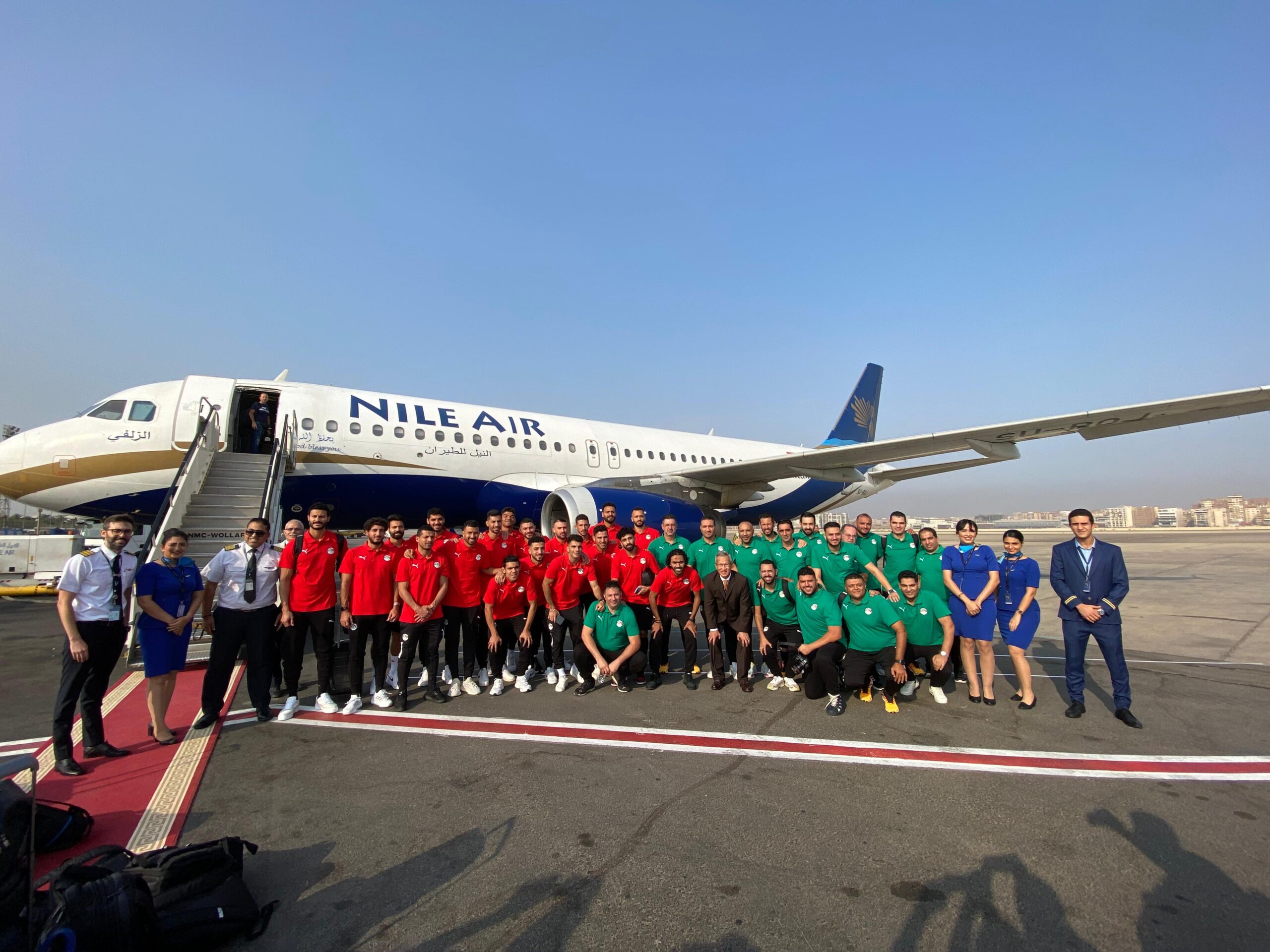 “النيل للطيران” تسير رحلة خاصة لنقل بعثة المنتخب الوطني لكره القدم للامارات العربية المتحده