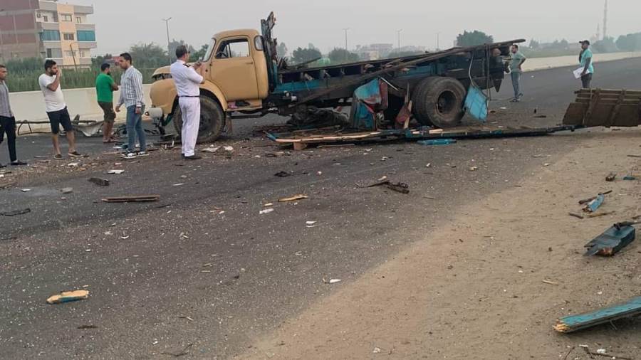 3 أشخاص يقتلون في حادث انقلاب سيارة ملاكي بالقليوبية