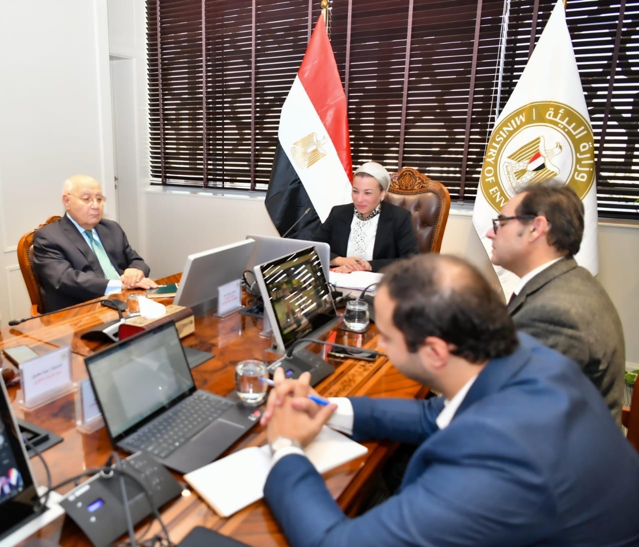 وزيرة البيئة تشارك فى اجتماع رئيس مؤتمر المناخ COP28