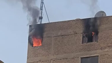 حريق في البحيرة