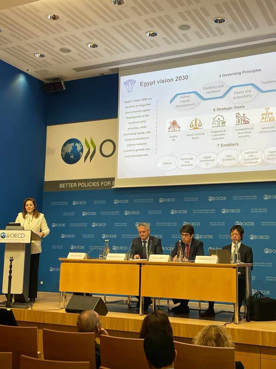 السعيد تشارك في إطلاق تقرير منظمة OECD الاقتصادي لمصر بمقر المنظمة بباريس