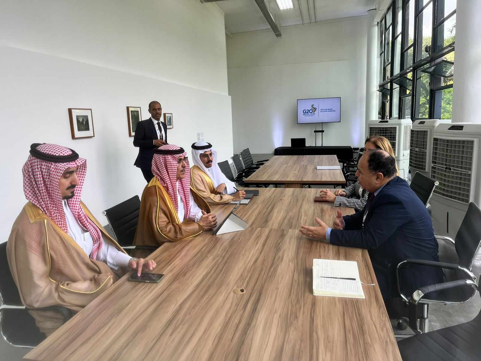 وزير المالية.. لنظيره السعودى على هامش اجتماعات مجموعة العشرين بالبرازيل: نتطلع لزيادة الاستثمارات السعودية في مصر
