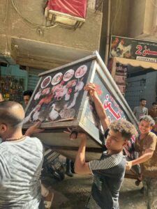 محافظة الجيزة تشن حملاتها فى شوارعها لمنع التعديات على الطريق العام