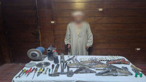 ضبط ورشة لتصنيع الأسلحة النارية فى التبين