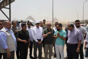 جولة لمحافظ الجيزة بمحيط المتحف المصرى الكبير والمحاور المؤدية اليه