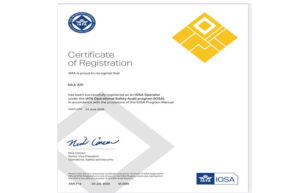 للمرة السادسة علي التوالي  “النيل للطيران “تجتاز تجديد شهادة “الايوزا ” حتي عام ٢٠٢٦