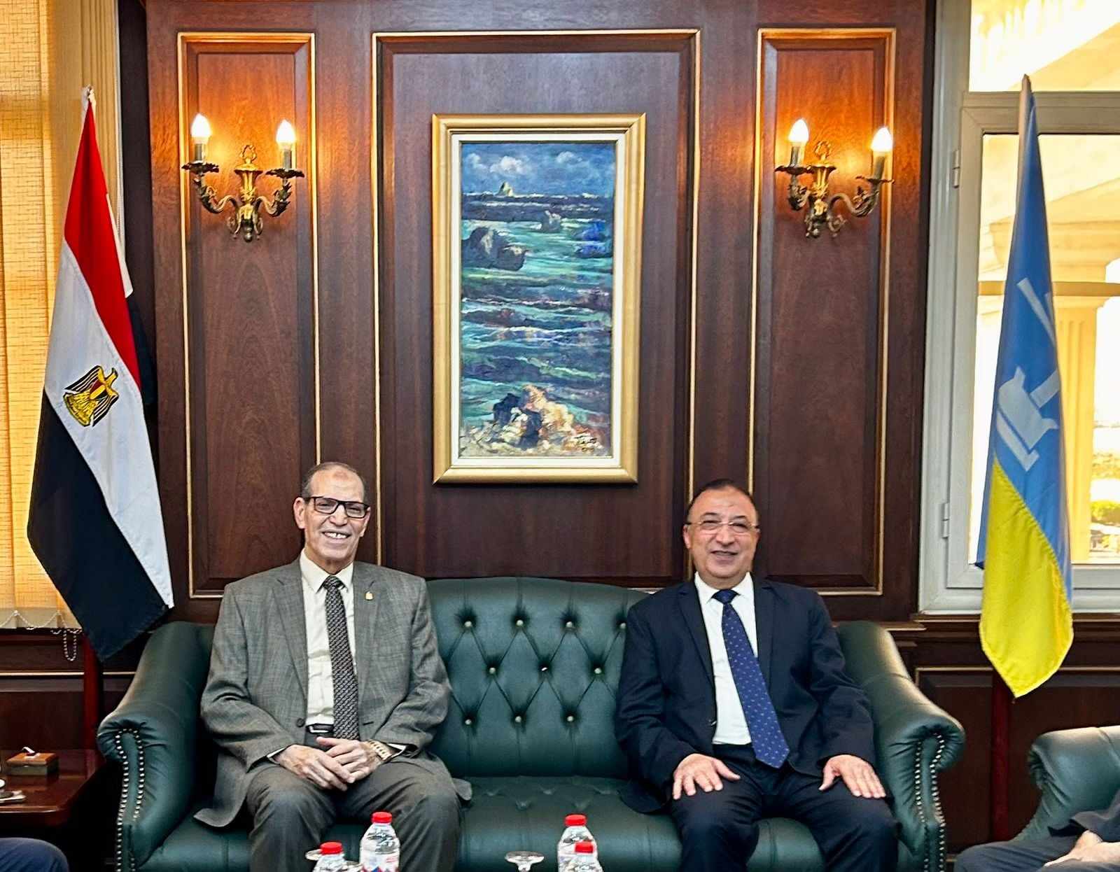 رئيس الهيئة يضع حجر أساس النادي البحري للنيابة الإدارية