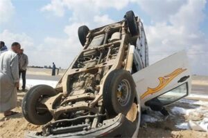 إصابة 29 شخصا في حادث انقلاب سيارة بالإسماعيلية