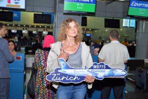 إنطلاق أولى رحلات مصرللطيران من القاهرة إلى زيوريخ