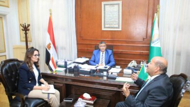 استقبال محافظ الجيزة للمنسق الوطني لمبادرة المشروعات الخضراء الذكية