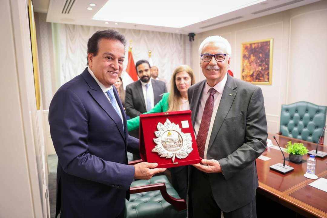 وزير الصحة الفلسطينى يثمن جهود الصحة المصرية للتطعيم الاطفال المتواجدين بمصر