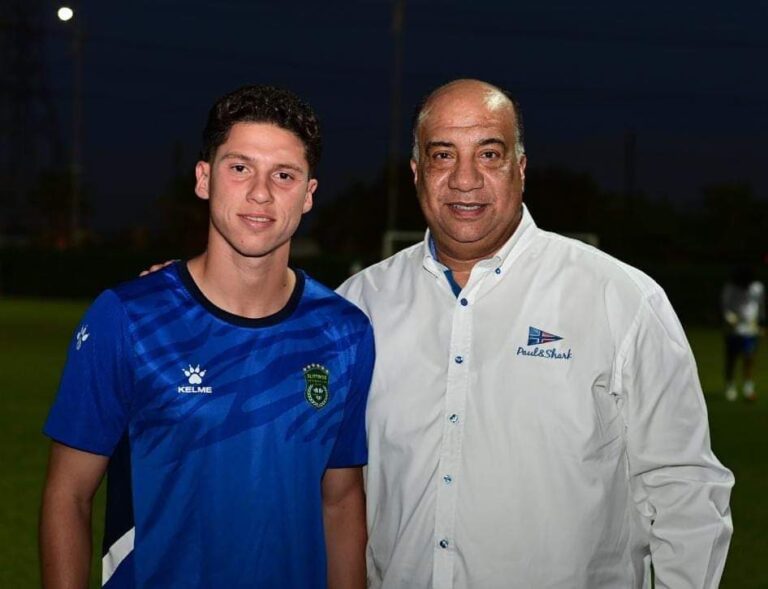 محمد المغربي مع محمد مصلحي رئيس الاتحاد السكندري