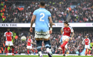 مانشستر  سيتي يتعادل في الوقت القاتل أمام ارسنال في قمة الدوري الإنجليزي