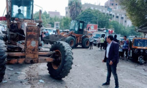 حملة مكبرة بمحافظة الجيزة لإزالة الإشغالات والتعديات بالطريق العام