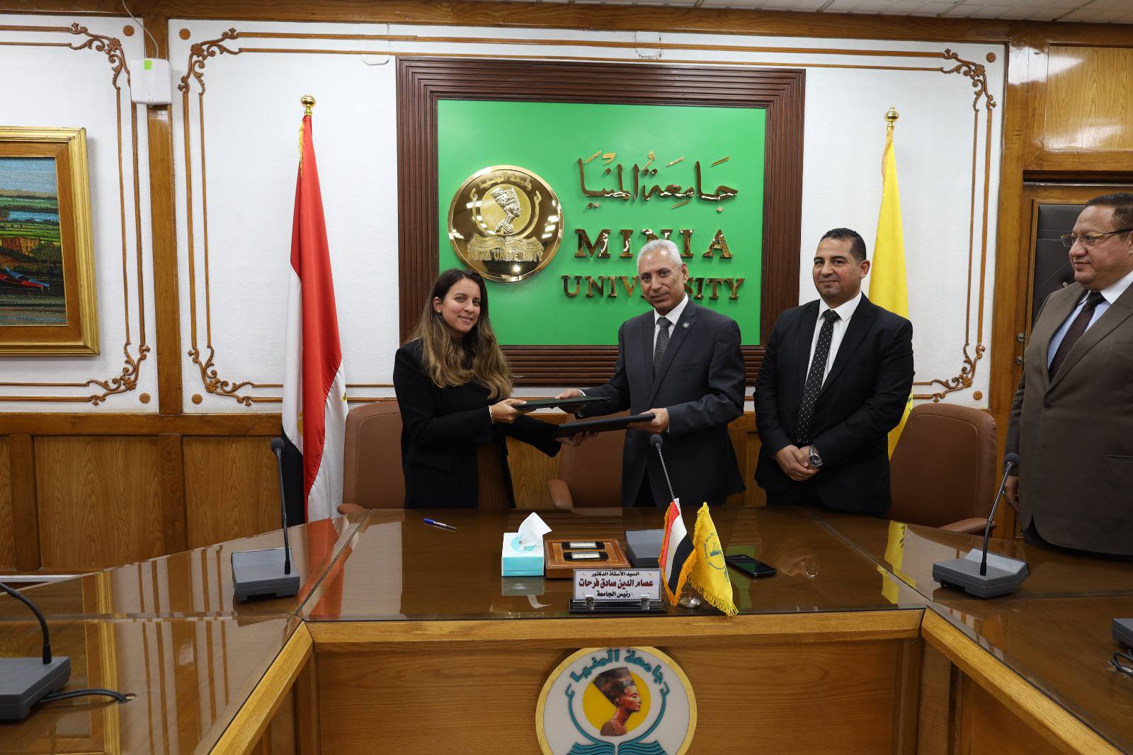 جامعة المنيا توقع اتفاقية تعاون مع مؤسسة «إي اف جى» للتنمية الاجتماعية لرفع كفاءة وتطوير وحدة الغسيل الكلوى للأطفال