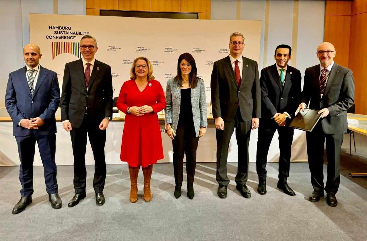 خلال مؤتمر هامبورج .. المشاط :توقيع اتفاق منحة بقيمة 30 مليون يورو