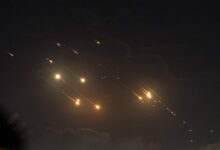 جانب من الهجوم الإيراني على إسرائيل
