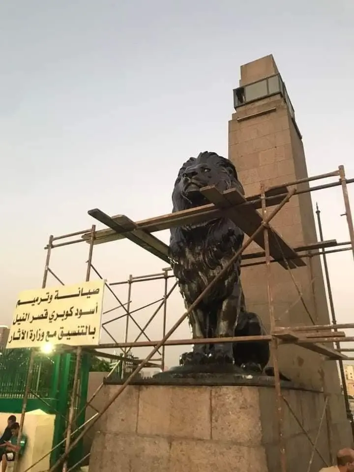 ترميم-أسود-قصر-النيل