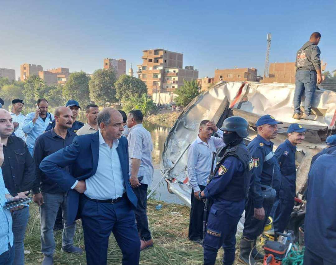 محافظ المنيا يتابع حادث قطار ماقوسة