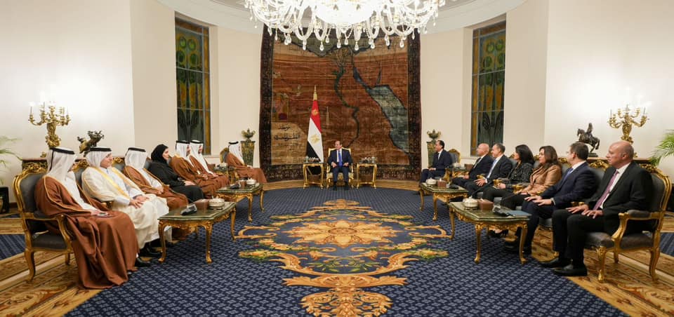تفاصيل استقبال السيسي لرئيس وزراء قطر والوفد المرافق له