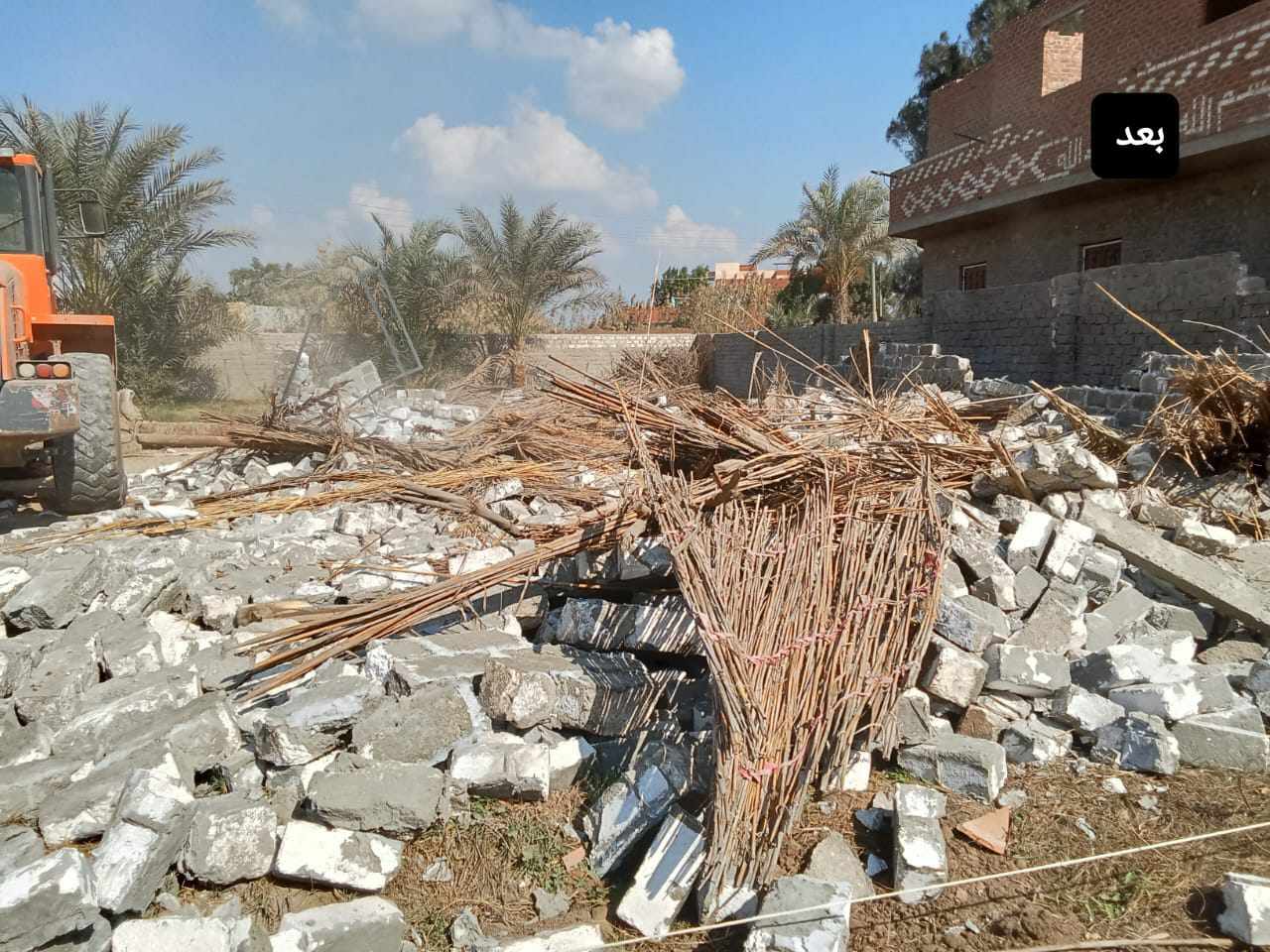 ازالة  ٢٢ حالة تعدي على أراضي زراعية واملاك الدولة علي مساحة ٤٢٠٠م٢ بالجيزة