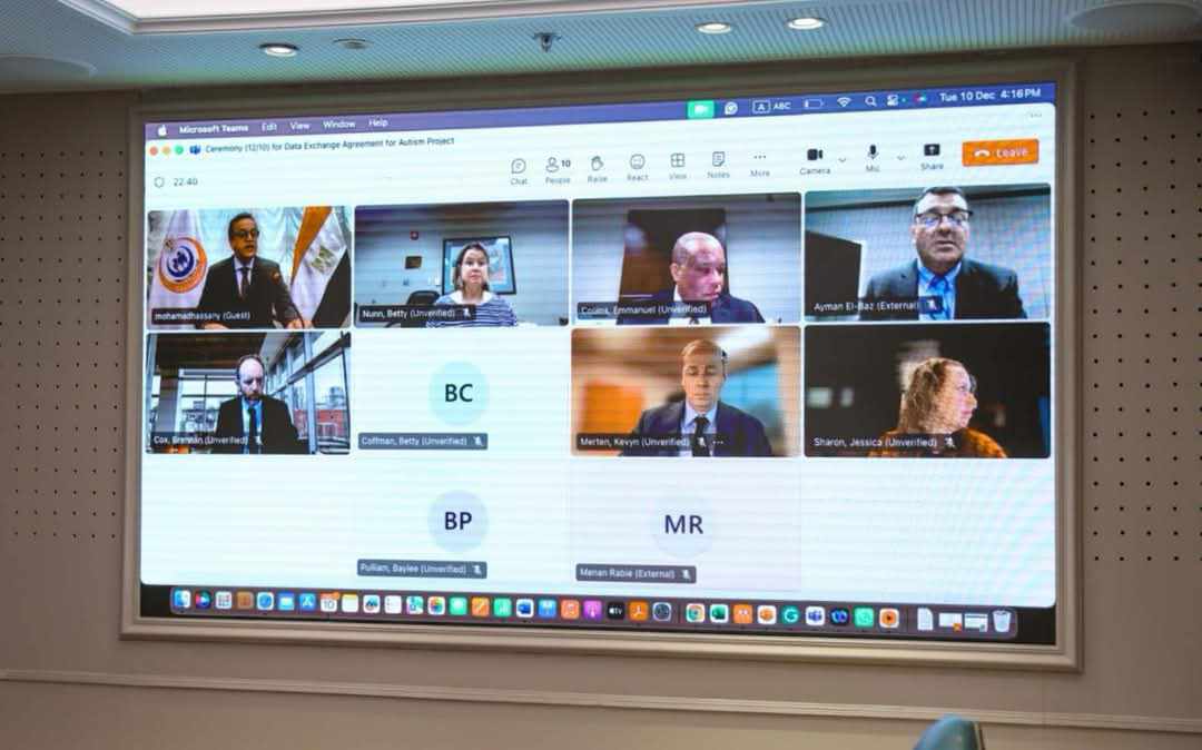فعاليات توقيع اتفاقية بين مصر وجامعة لويزفيل للكشف المبكر عن طيف التوحد