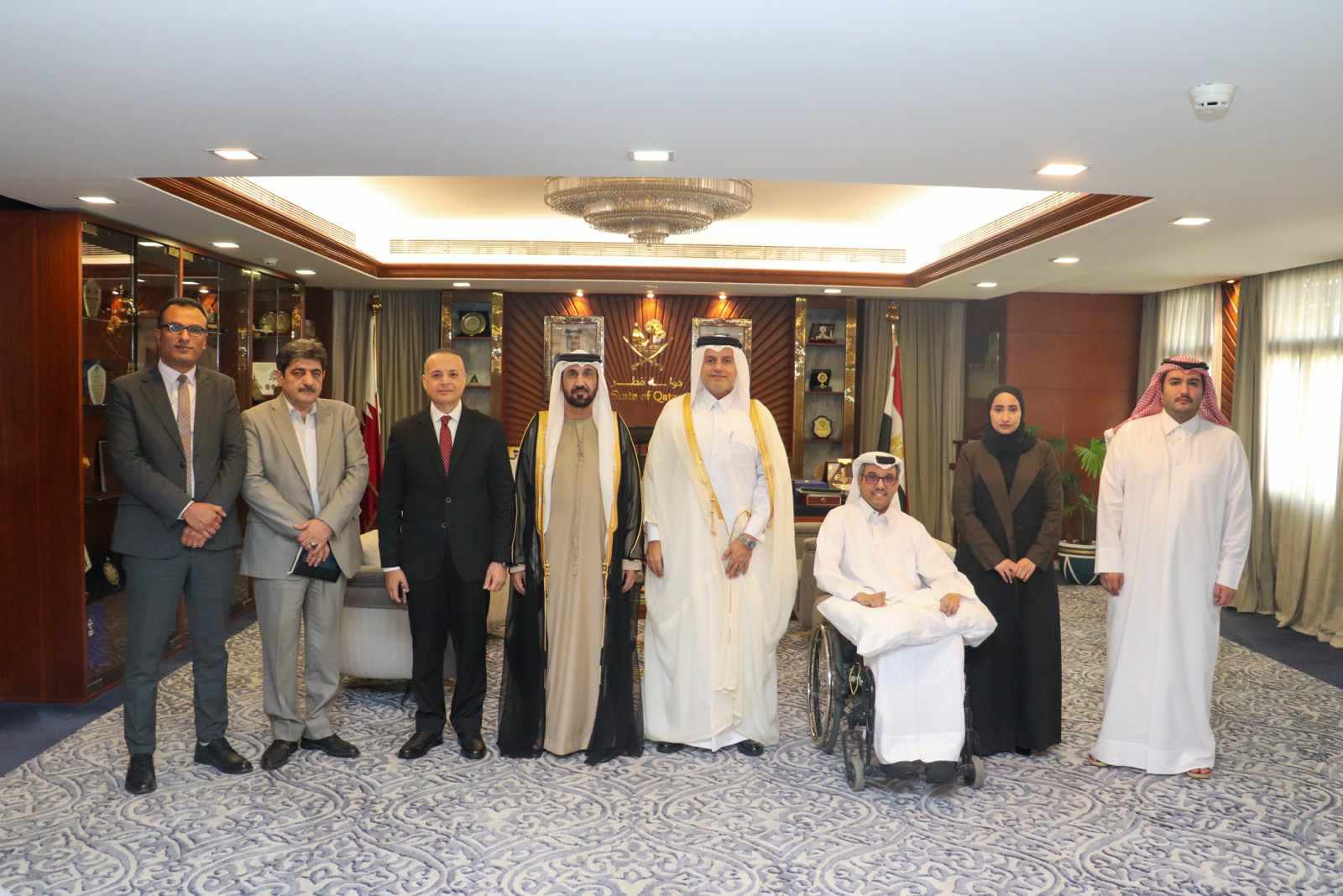 رئيس البرلمان العربي يلتقى بسفير قطر بالقاهرة