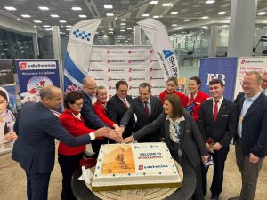 مطار سفنكس الدولي يستقبل أولى رحلات شركة edelweiss السويسرية