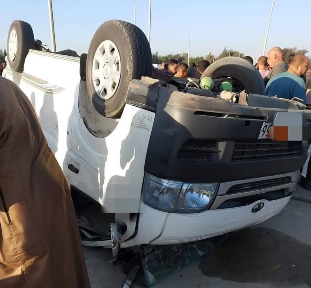 إصابة 7 أشخاص فى انقلاب ميكروباص بالمنوفية