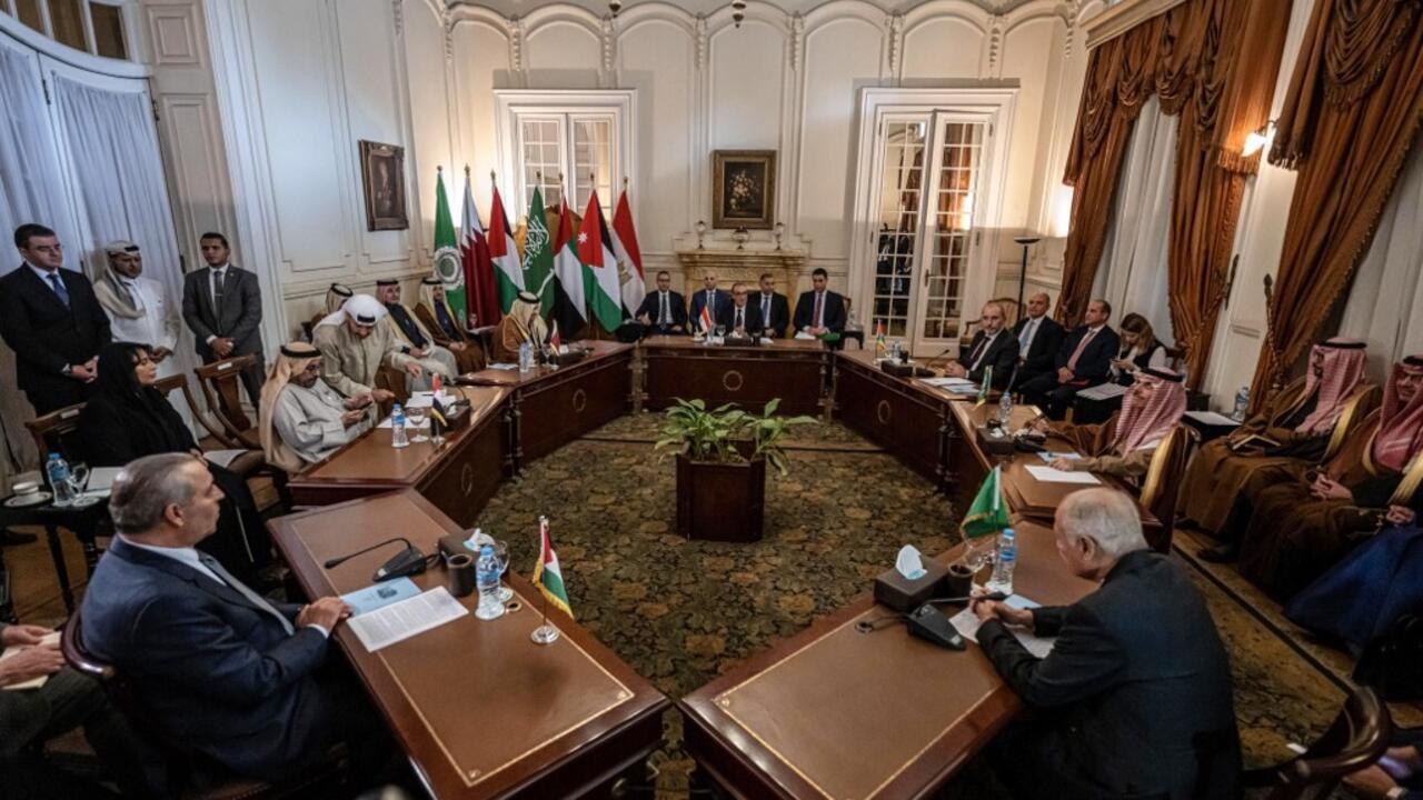 الاجتماع الوزاري العربي يناشد المجتمع الدولي ببدء التنفيذ الفعلي لحل الدولتين وتجسيد الدولة الفلسطينية